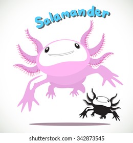 image graphic style of salamander  isolated on white background