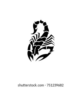 image graphic style of scorpion isolated on white background