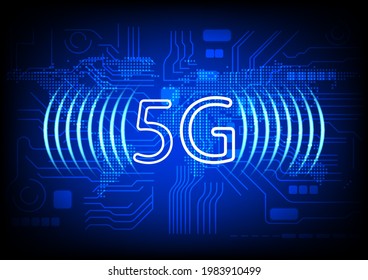 image graphics technology 5G network world global network concept networking connection technology vector illustration
