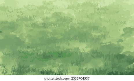 Image of the grass in the form of an anime style stylized vector