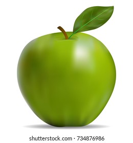 The image of the green apple