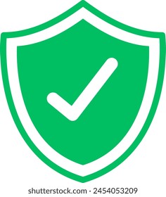 image of a green shield-shaped check mark icon
