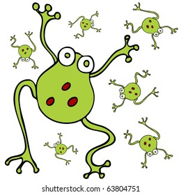 An image of a group of frogs.