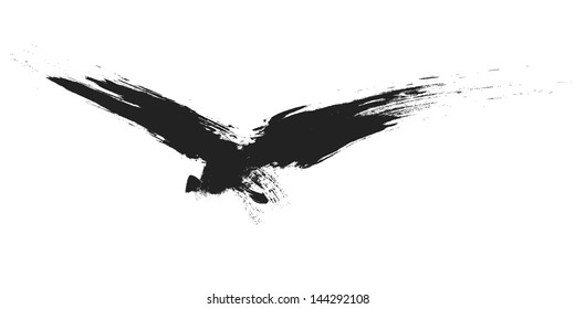An image of a grunge black bird