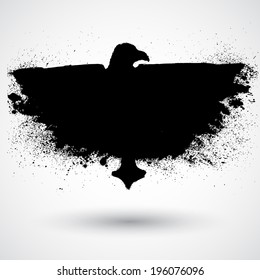 An image of a grunge black bird