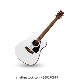 Image of guitar isolated on a white background.