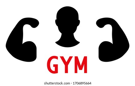 Image of a gym. Vector illustration.