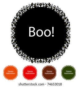 Imagen de los iconos del círculo fantasma de Halloween.