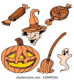 An image of a halloween items.