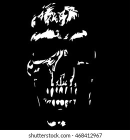 Image halloween skull, hardcore style
