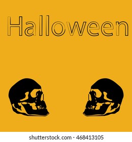 Image halloween skull, hardcore style