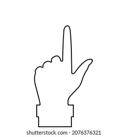 image of hand click, vector illustration