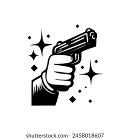 image of hand holding a firearm