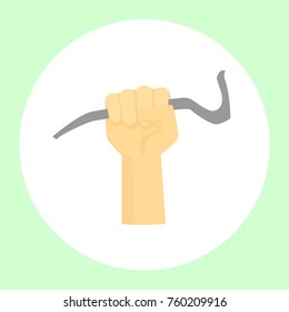 Image of a hand holding a tool for various repairs. Vector illustration