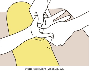 Image of a hand massage with a chiropractor