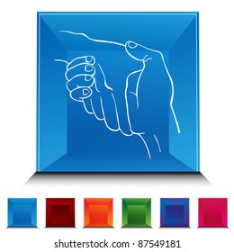 An image of a handshake gemstone button set.