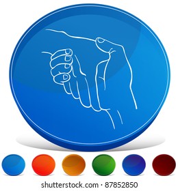 An image of a handshake gemstone button set.