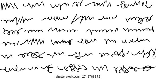 An image of a handwritten text in an unknown script or language with messy and unclear letters