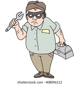 An image of a handyman thief mechanic.