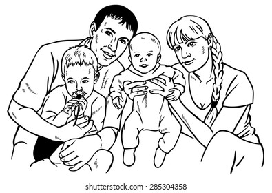 25+ Best Looking For Small Family Happy Family Drawing Pictures