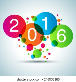 An image of a Happy New Year 2016 icon.