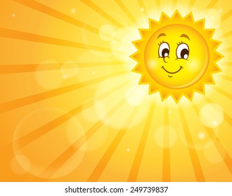 Image with happy sun theme 2 - eps10 vector illustration.