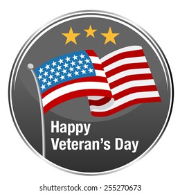 An image of Happy Veteran's Day badge.