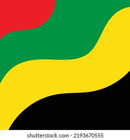 In the image have yellow, black, green, and red curve background.