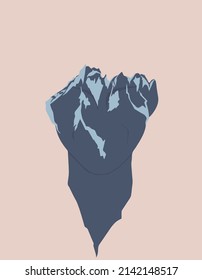 imagen de una cabeza con montañas