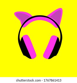 image of headphones with additional cat ears