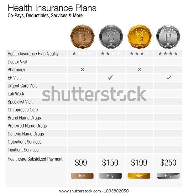 Image Health Insurance Plan Chart Stock Vector (Royalty Free ...