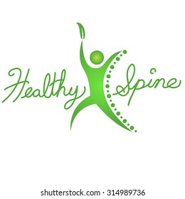 An Image Of A Healthy Spine Background Icon.