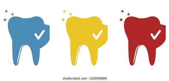image of a healthy tooth on a white background, vector illustration