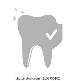 image of a healthy tooth on a white background, vector illustration