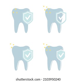 image of a healthy tooth on a white background, vector illustration