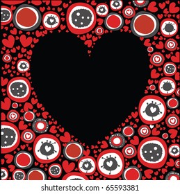 The image with heart. Can be used as a postcard or background.