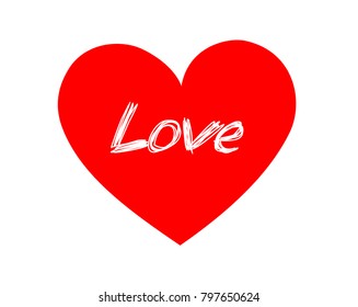 Image of the heart with the inscription, Love