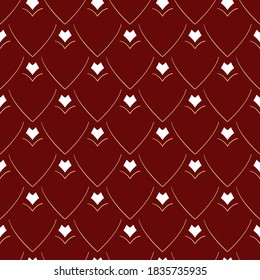 Imagen del corazón en un fondo del corazón en forma de marco cuadrado, vector eps 10