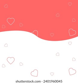 image of hearts on a pink and white background