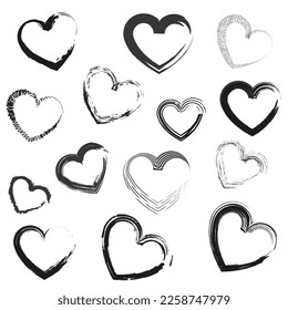 Image of hearts. Seamless pattern. Different beautiful hearts. St. Valentine's Day