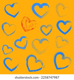 Image of hearts. Seamless pattern. Different beautiful hearts. St. Valentine's Day
