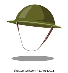 Image, helmet of a soldier of the British army during the first world war . Well suited as an avatar or icon. Vector. Colors are easily corrected