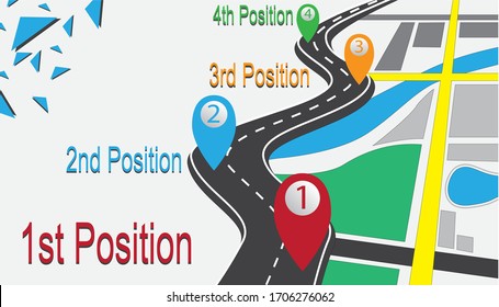 Image of highway lane map. Map of motor vehicles