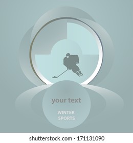 The image of hockey at the winter sports