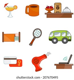 An image of hotel amenity icons.