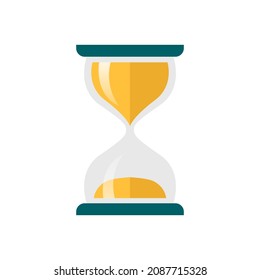 image of an hourglass, vector illustration