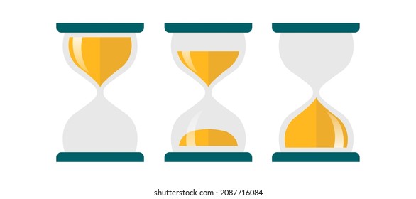 image of an hourglass, vector illustration