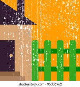 image of house with fence