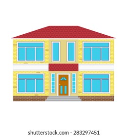 the image of a house on a white background, image vector