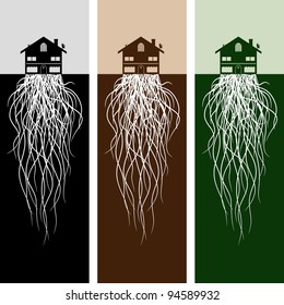 An image of house with roots.